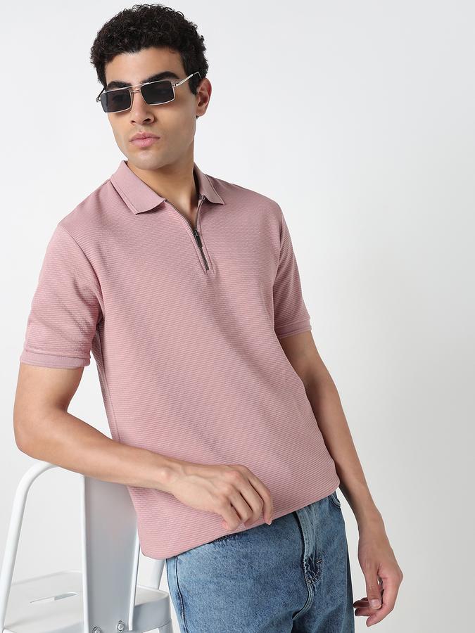 Solid Men Polo Neck T-Shirt 