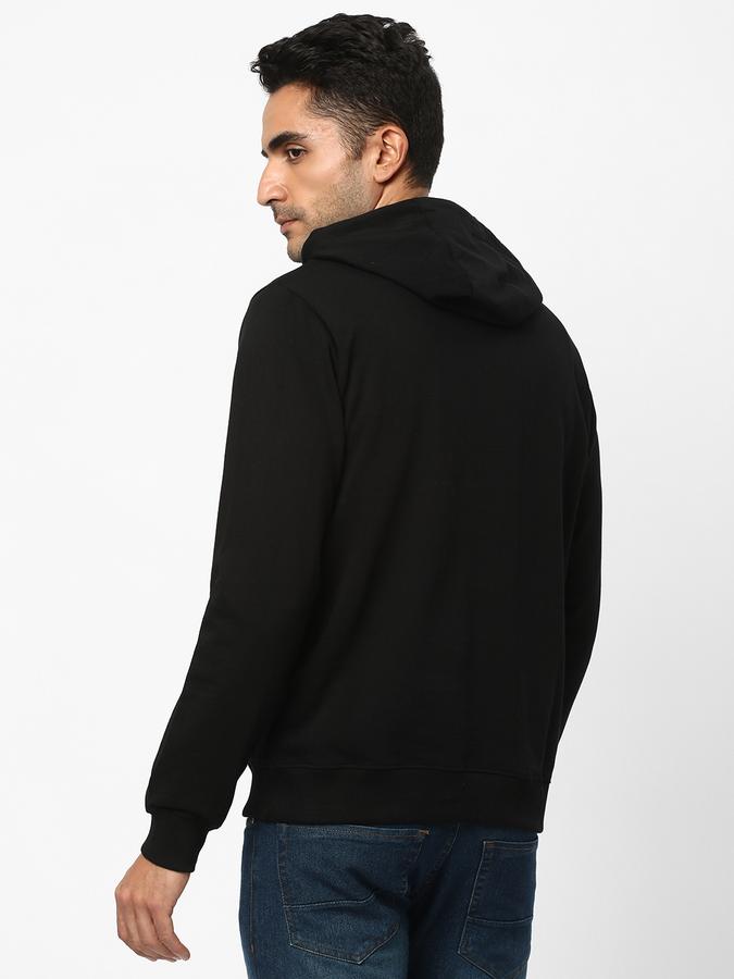 Men Cotton Regular Fit Hooded Graphic Sweatshirt