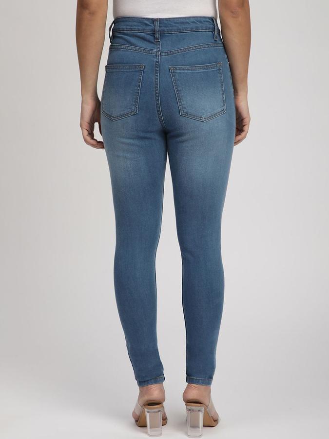 R&B Women Mid Blue Slim Fit Mid-Rise Jeans