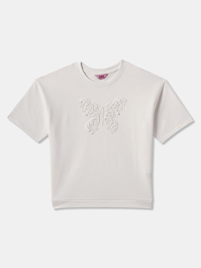 Girls Regular Fit Short Sleeve Crew Neck Top