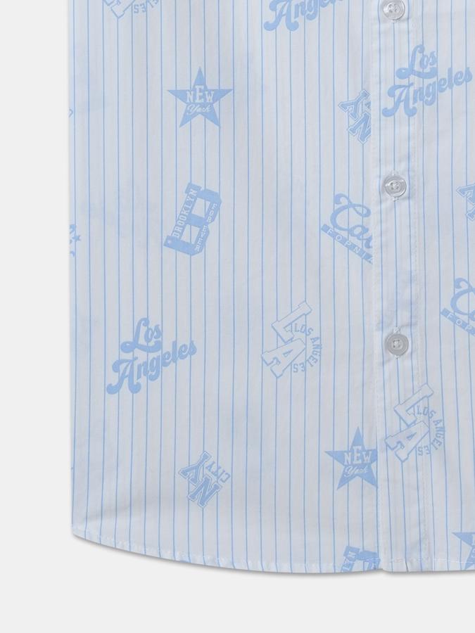 Boys Regular Fit Short Sleeve Spread Collar Shirt