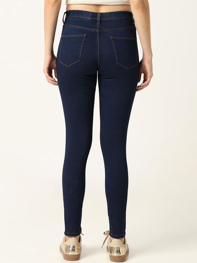 R&B Women Dark Blue Skinny Fit Mid-Rise Jeans