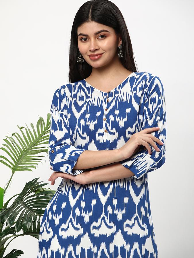 Women Micro Print Kurta image number 0