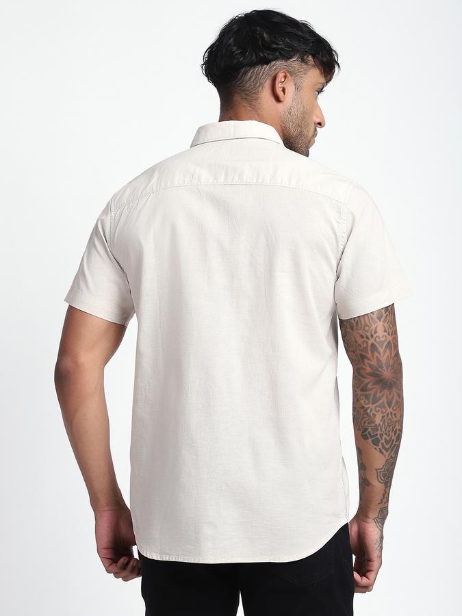 Men Cotton Regular Fit Button-Down Collar Solid Shirt