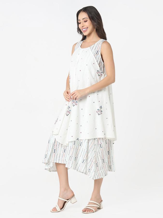 Women's layered printed sleeveless dress  image number 2
