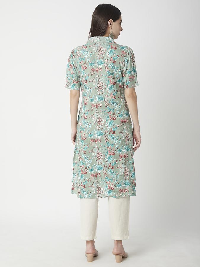 Women Floral Print A-line Kurta image number 2