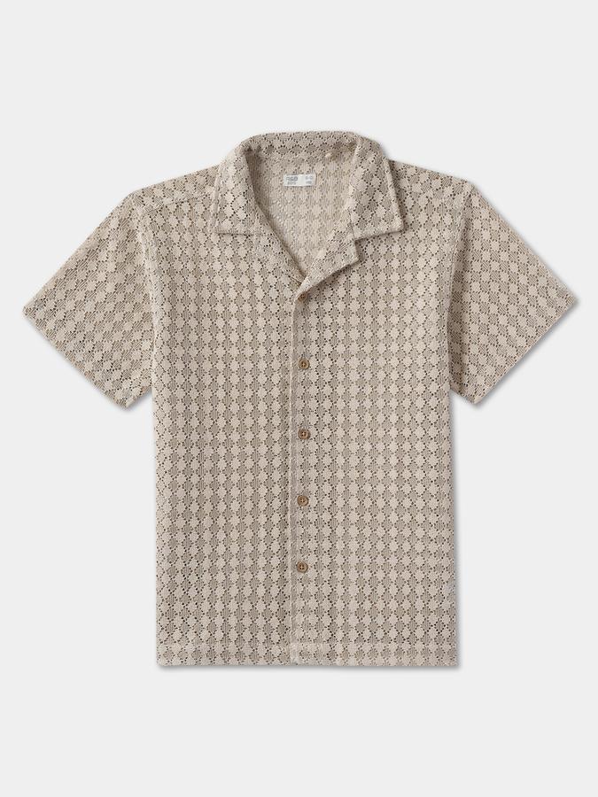 Boys Relaxed Fit Short Sleeve Camp Collar Shirt