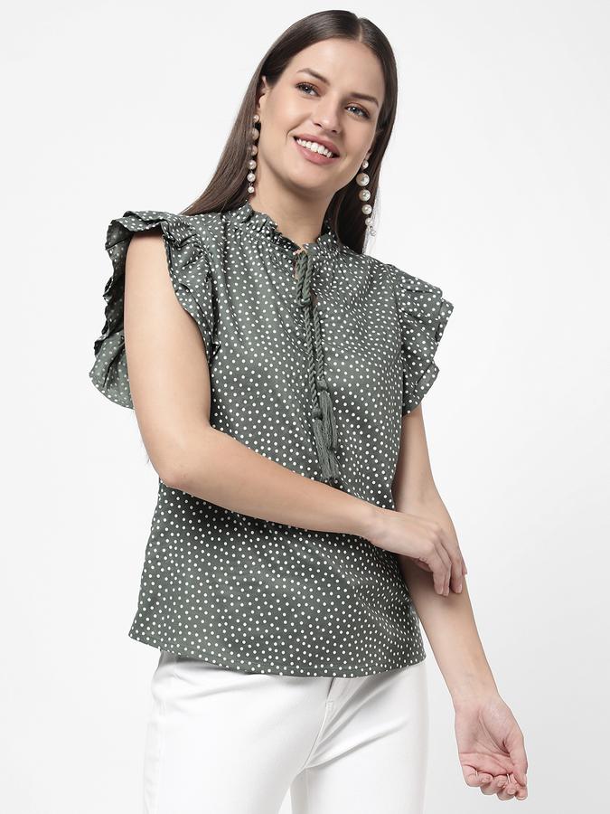 R&B Women's Flared Sleeves Printed Top