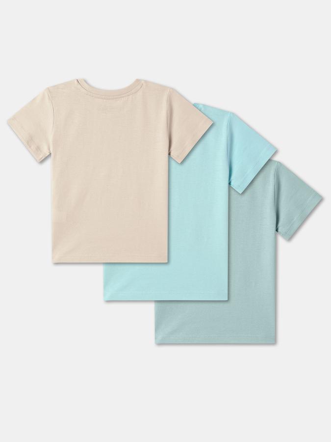 Pack of 3 Boy Graphic Print Round-Neck T-Shirts image number 1