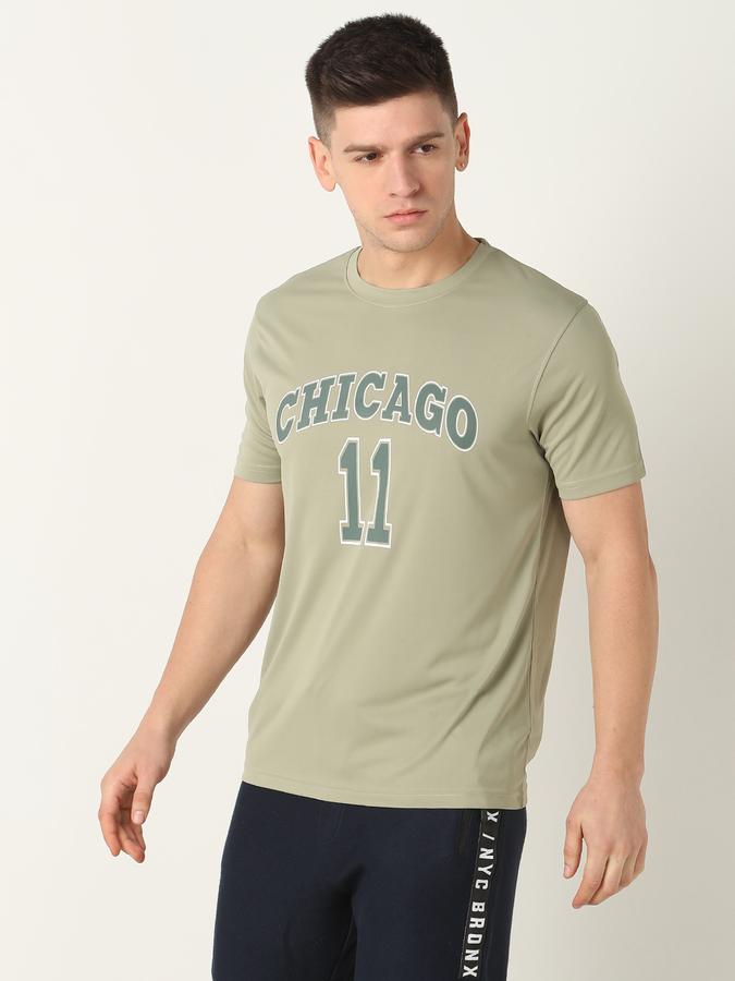 Men Printed Regular Fit Round-Neck T-Shirt image number 1