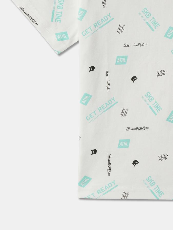 Typographic Print Crew-Neck T-Shirt image number 3