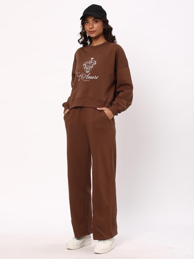 Women Typographic Print Round-Neck Sweatshirt image number 1