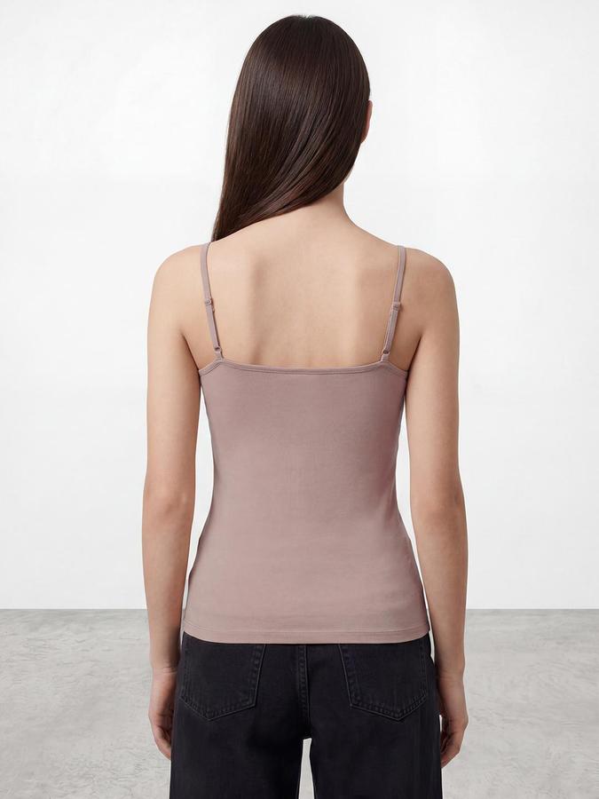 R&B Womens Nude Solid Spaghetti Straps Camisole