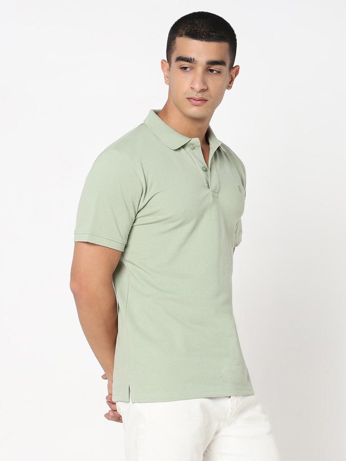 MENS Short Sleeves SOLID POLO WITH DTM EMBROIDERY- DRY FIT image number 3