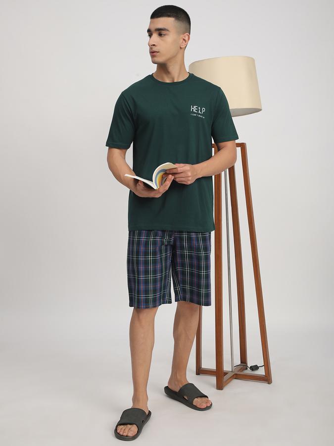 Men Polyester Regular Fit Drawstring Printed Shorts