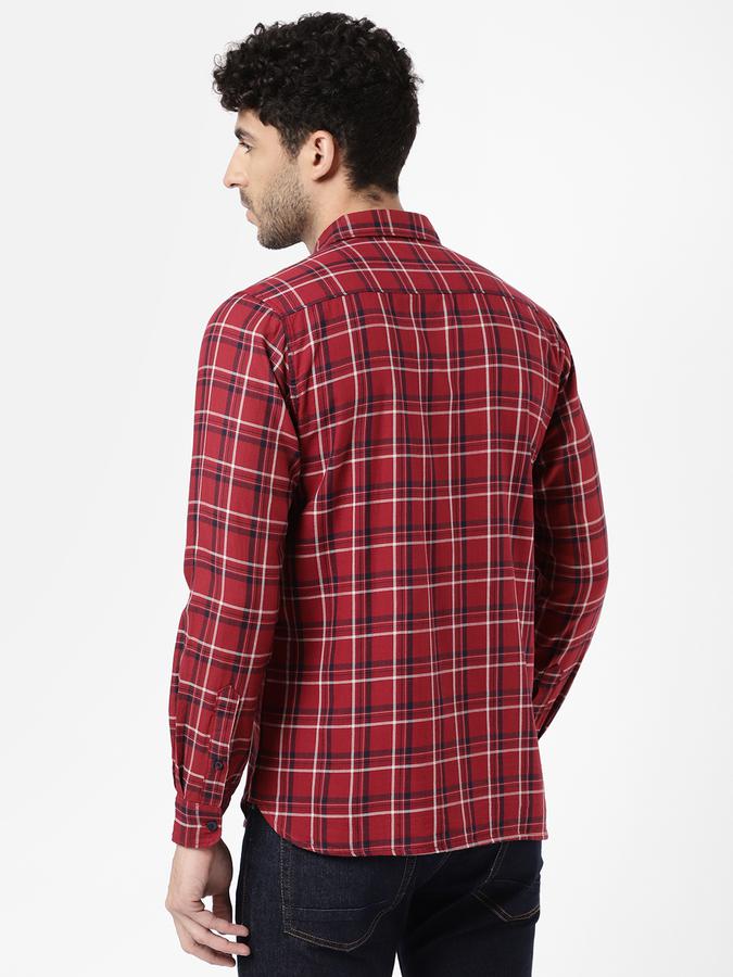 R&B Red Men Casual Shirts image number 2