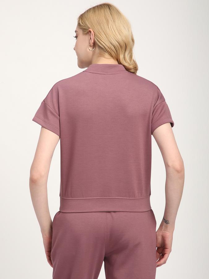 R&B Women Mauve Solid Lounge Co-ord Set