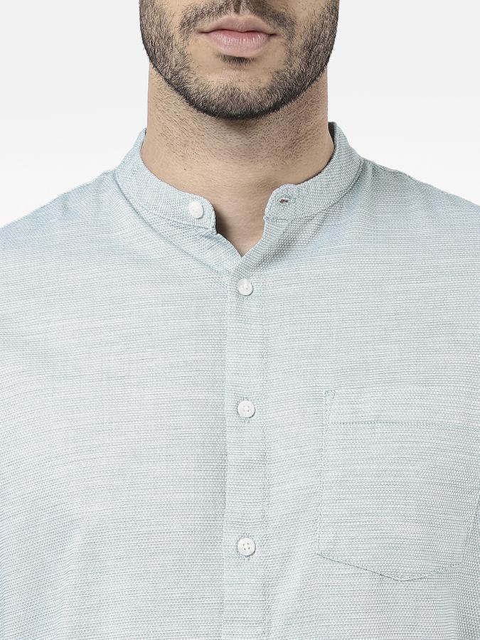 R&B Blue Men Casual Shirts image number 3