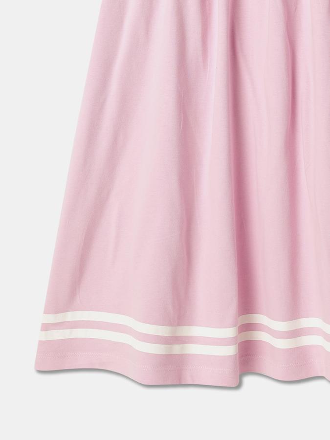 Girls Cotton A-Line Round Neck Printed Dress