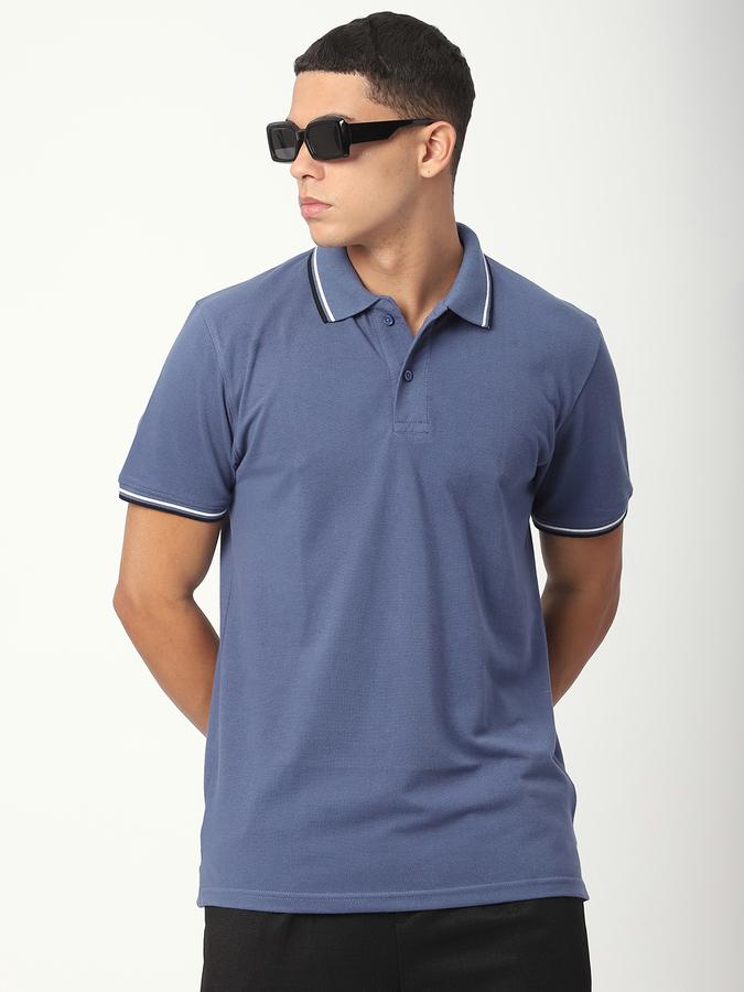 Solid Men Polo Neck T-Shirt image number 0