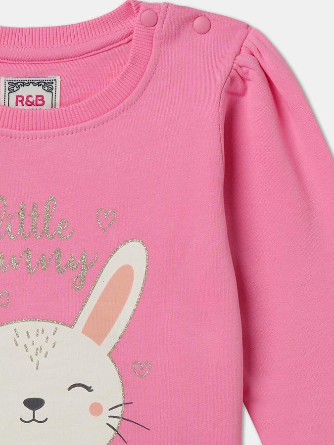 Girls Graphic Regular Fit Full Sleeve Crew Neck SweaT-Shirt