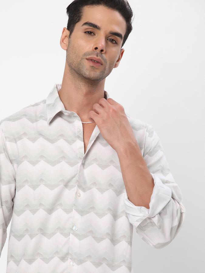 R&B Men Green Casual Shirts