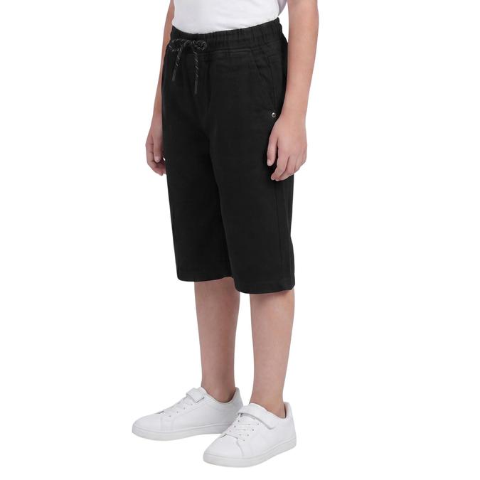 R&B Black Regular Fit Solid Mid Rise Boys Shorts