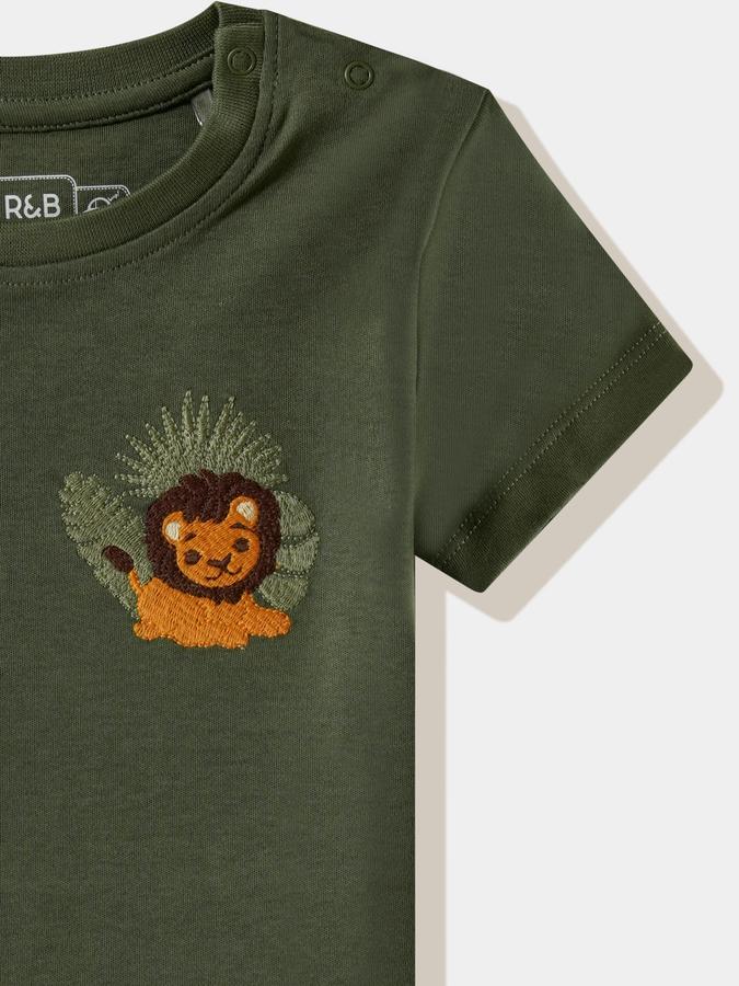 Boys Cotton Relaxed Fit Crew Neck Graphic T-shirt