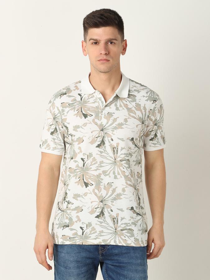 Men Printed Regular Fit Polo T-Shirt image number 0