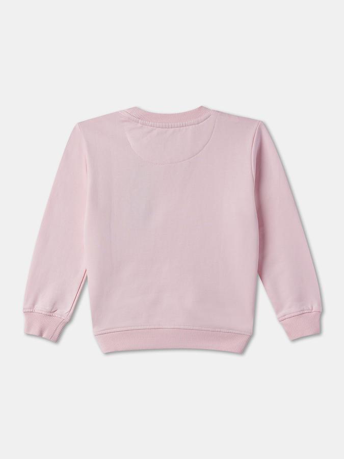 Girls Graphic Regular Fit Full Sleeve Crew Neck SweaT-Shirt