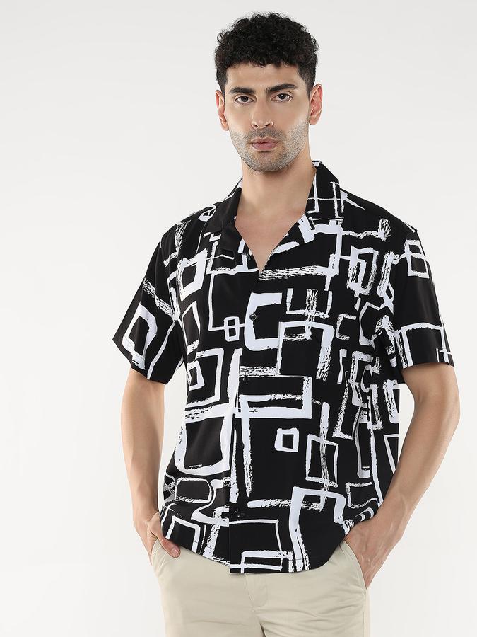 Men Self Design Casual Shirt image number 0