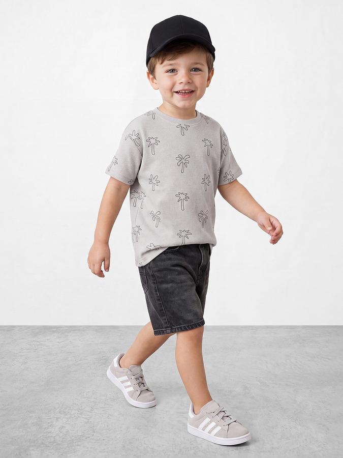 R&B Boys Grey All over Graphic Print Short Sleeves Tshirt