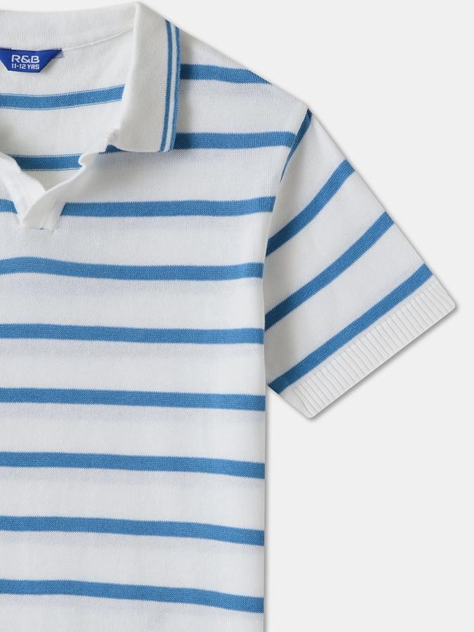 Boys Regular Fit Short Sleeve Polo Collar T-Shirt