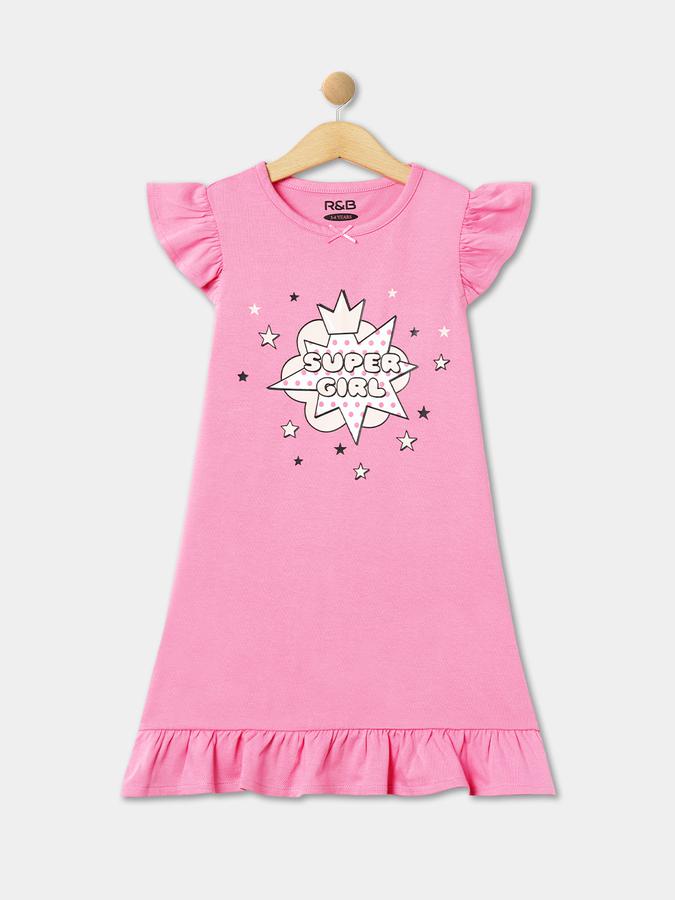 R&B Girl's Round Neck Sleepshirt image number 2