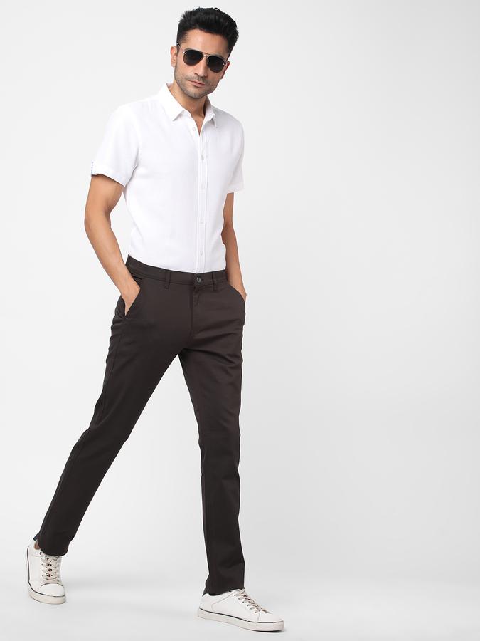 R&B Men Grey Casual Trousers image number 1