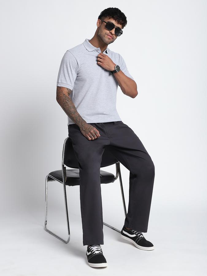 R&B Men's Grey Melange T-Shirt