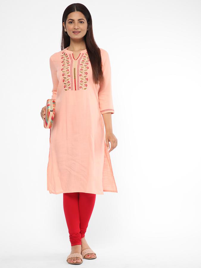 R&B Women Peach Kurta image number 1