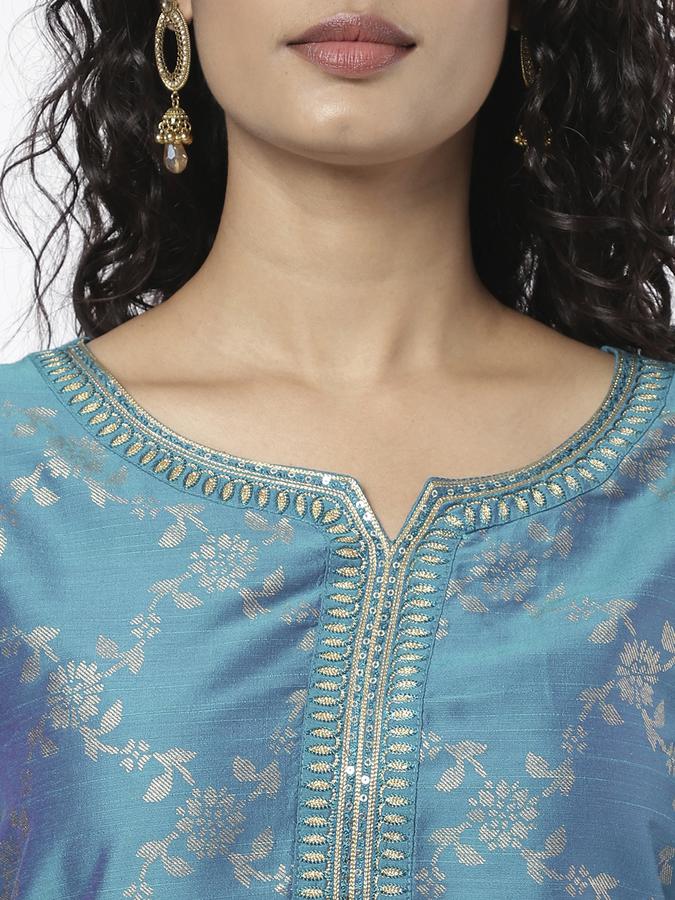 R&B Women Teal Kurtas image number 3