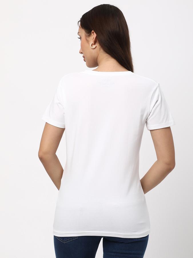 Women Cotton Regular Fit Crew Neck Solid T-shirt