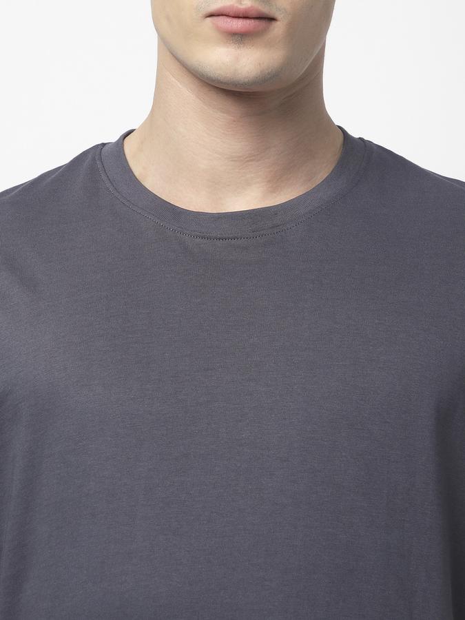 R&B MEN'S Solid T-Shirt with Crew Neck and Short Sleeves image number 3