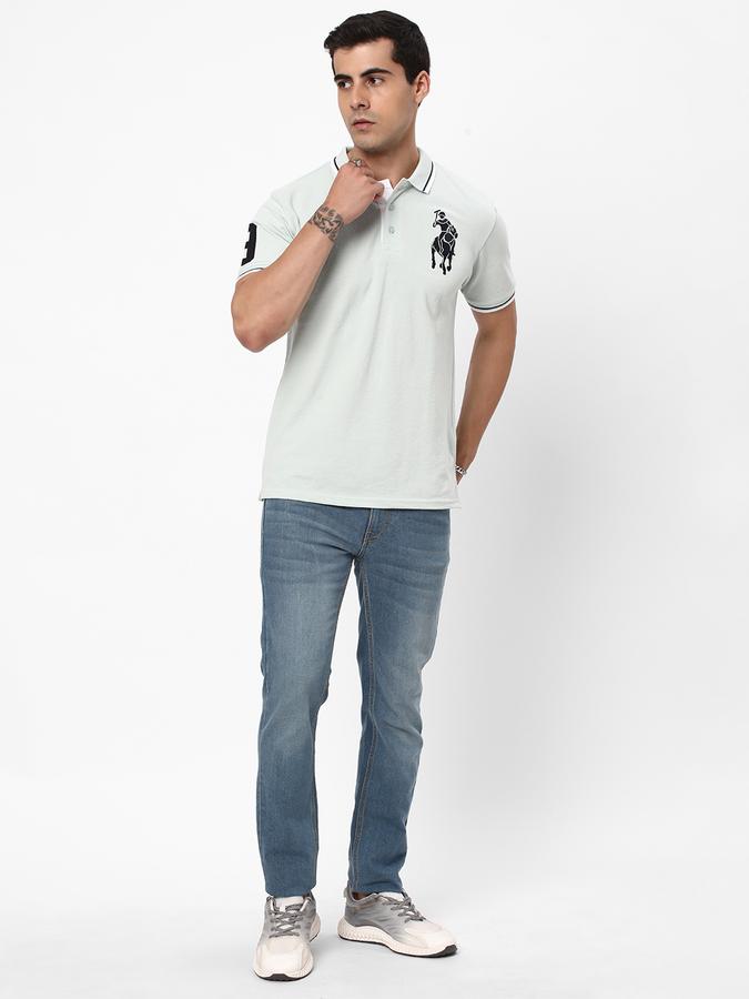 Men Logo Embroidered Regular Fit Polo T-Shirt image number 1