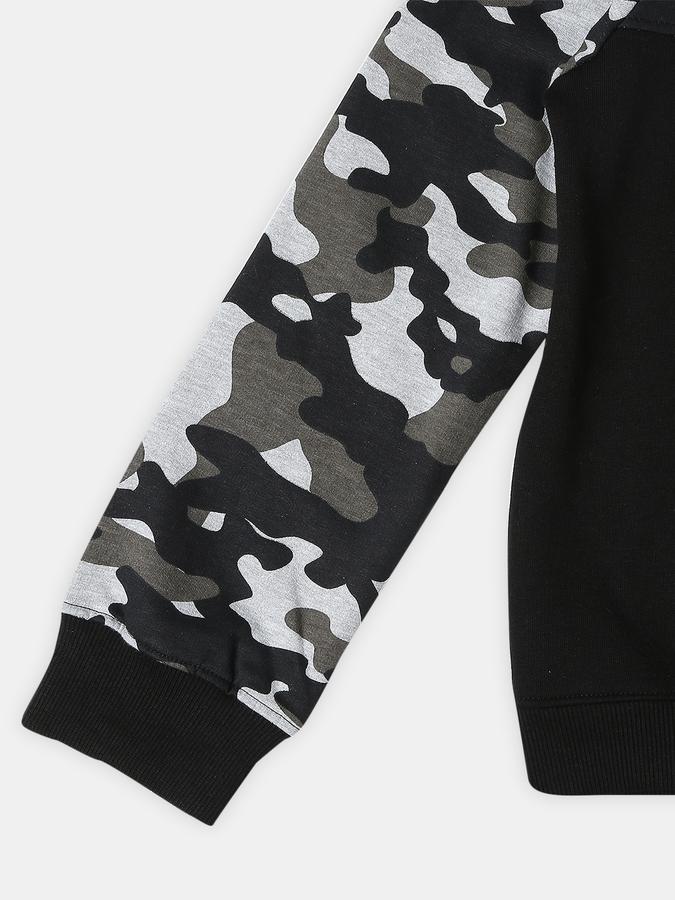 R&B Boys' Grey Printed Sweatshirt