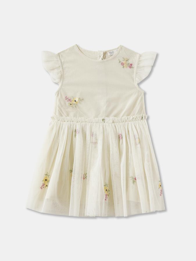 Girls Embroidered Short Sleeves Dress image number 2