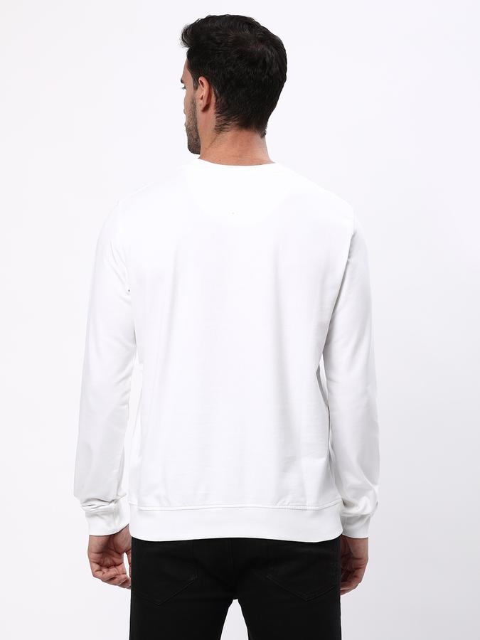 Men Regular Fit Typographic Print Round-Neck Sweatshirt image number 2
