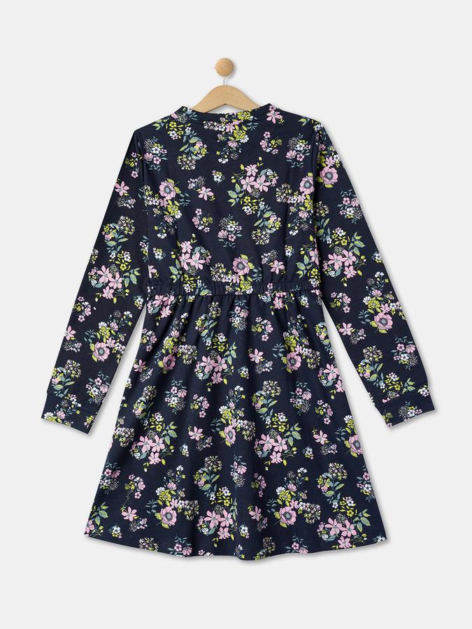 Girls Floral Print Fit & Flare Dress image number 1