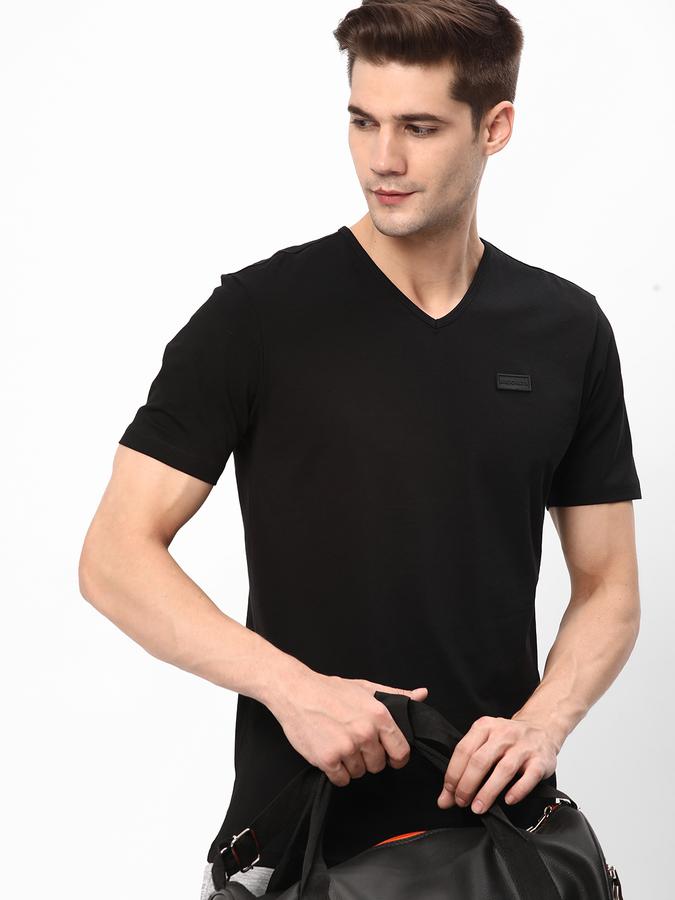 R&B Men's Solid Stretch V-Neck T-Shirt