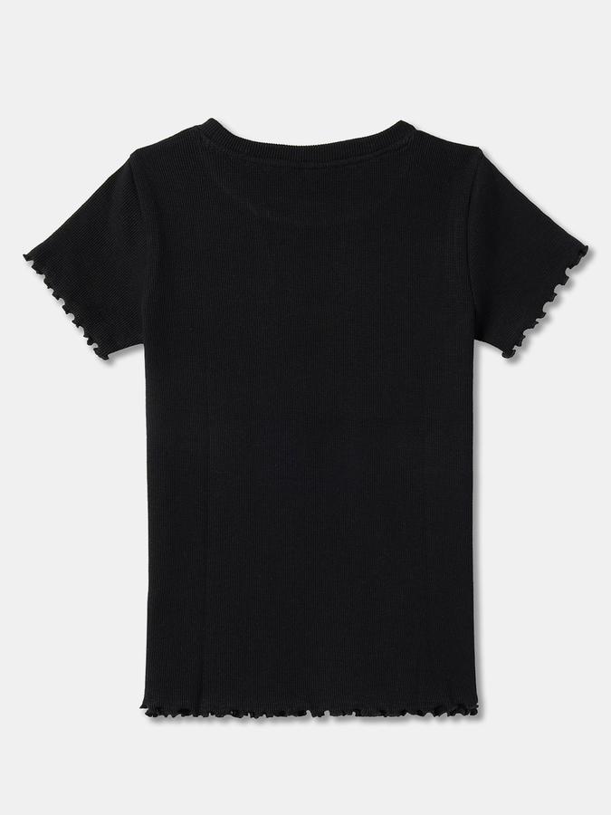 Girls Typographic Print Round-Neck Top image number 1