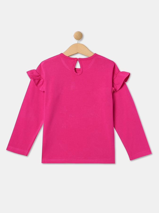 Girls Embroidered Round-Neck Top image number 1