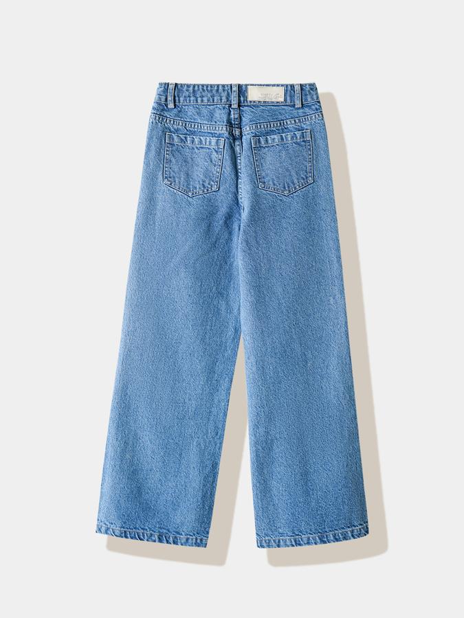 Girls Cotton Regular Fit Mid Rise Clean Hem Jeans