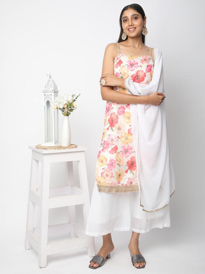 Women Polyester Printed Kurta and Palazzo Set